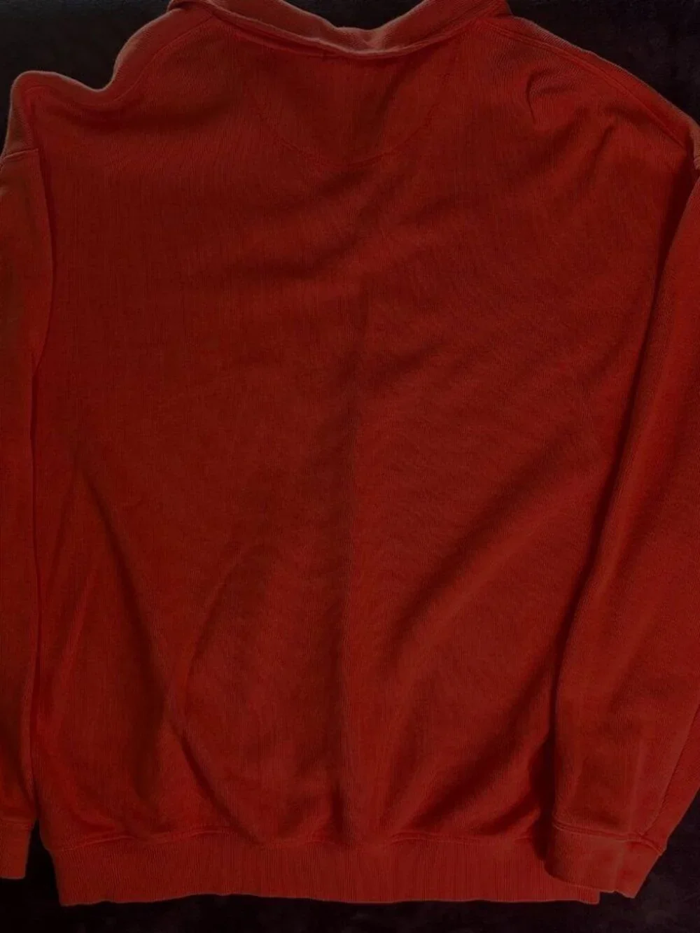Tommy Bahama Relax Quarter Zip Sweatshirt XL Cotton Blend Orange